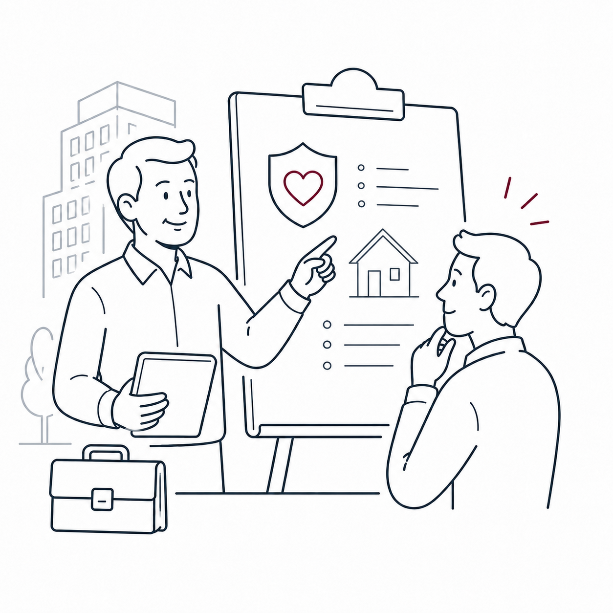 Insurance industry experience illustration